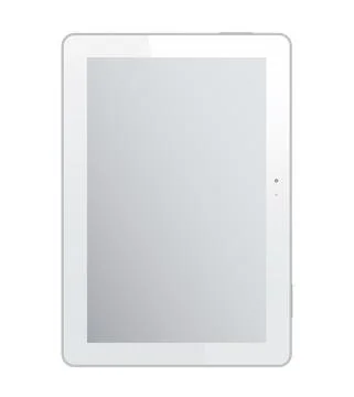 White tablet PC on white background Stock Illustration