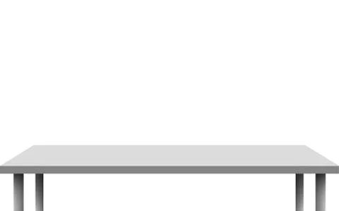 White tablewhite square table on the white background Stock Illustration