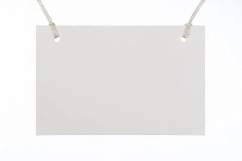 White tag with string Stock Photos