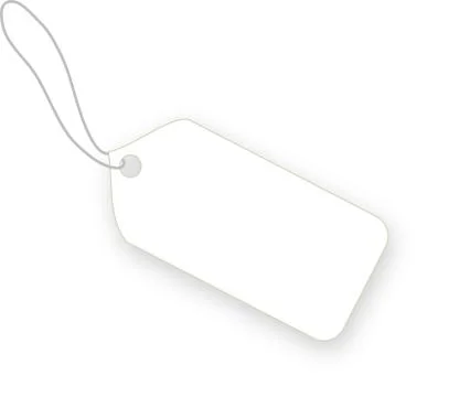 White tag on white background Stock Illustration