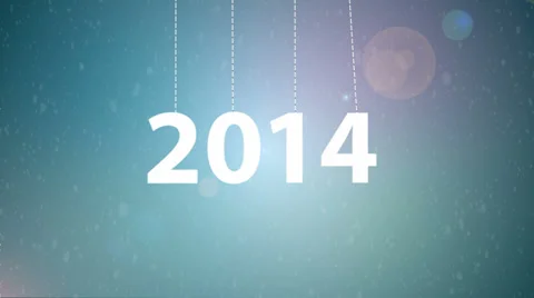 White tags with 2014 with snow background. Stock Footage 33423253