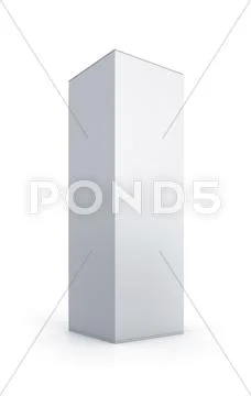 White tall box. Stock Illustration