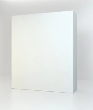 White tall rectangle blank box on studio background. 3D Illustration. Stock Illustration