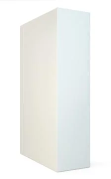 White tall rectangle blank box on studio background. 3D Illustration. Isolated Stock Illustration