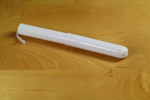 White tampon with applicator Stock Photos