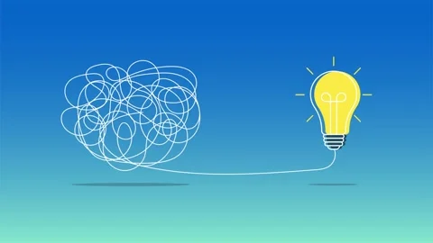 White tangled lines form a knot.  Stock Footage 347961612