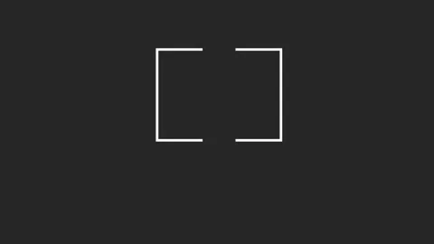 White target audience text emerging inside white frame, fragmenting against dark Stock Footage 307545068