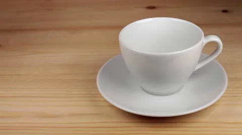 White tea cup Stock Footage 42182028