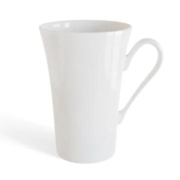 White tea or coffee cup or mug isolated on white background vector illustrati Stock Illustration