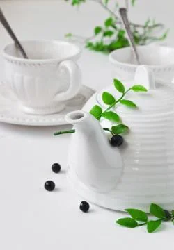 White teapot Stock Photos