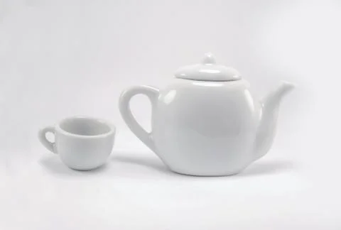 White teapot 스톡 사진