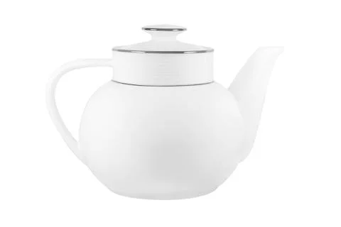White teapot Foto stock
