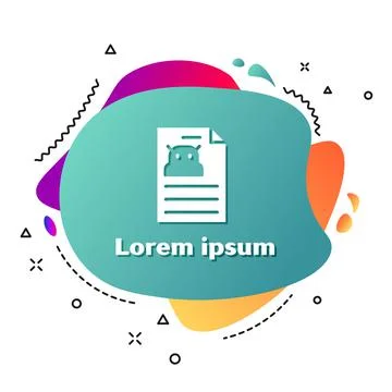 White Technical specification icon isolated on white background. Technical Stock Illustration