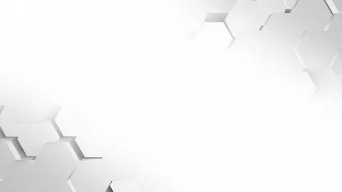 White technology 3d hexagons pattern motion loop background Stock Footage 337851673