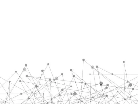 White technology and Science abstract background with grey line dot. Business Stock Illustration
