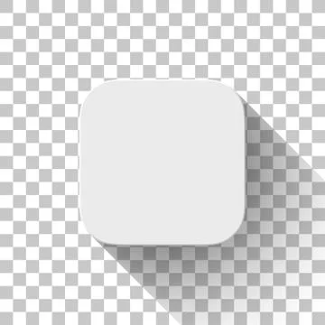 White Technology App Icon Blank Template Stock Illustration