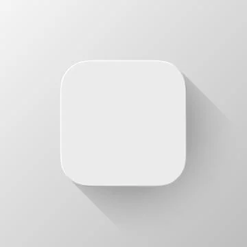 White Technology App Icon Blank Template Stock Illustration