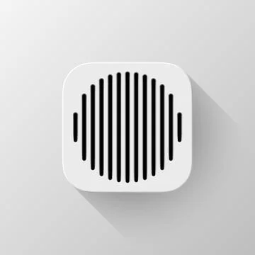 White Technology App Icon Template Stock Illustration