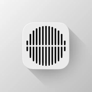 White Technology App Icon Template Stock Illustration