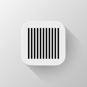 White Technology App Icon Template Stock Illustration