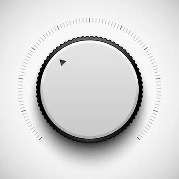 White Technology Music Button Stock Illustration