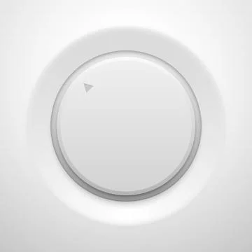 White Technology Music Button Stock Illustration