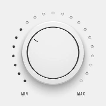 White Technology Music Button Stock Illustration