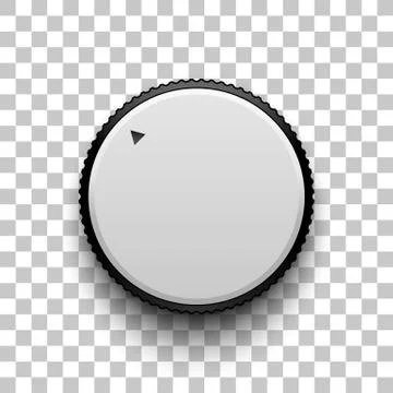 White Technology Music Button Stock Illustration