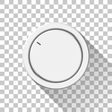 White Technology Volume Knob Stock Illustration