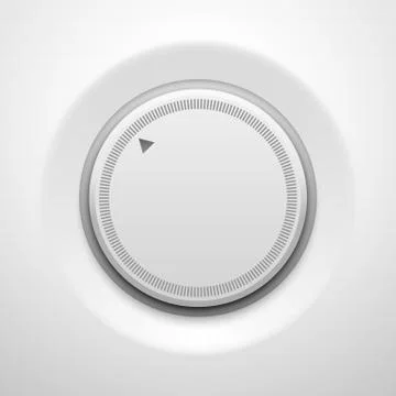 White Technology White Volume Button Stock Illustration