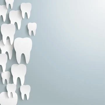 White teeth left side background piad Stock Illustration
