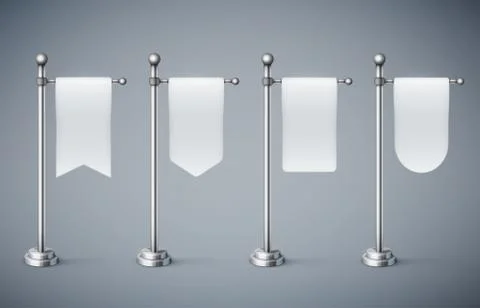 White template flags Illustrazione stock