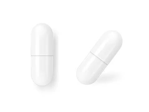 White Template Pills Capsules Stock Illustration