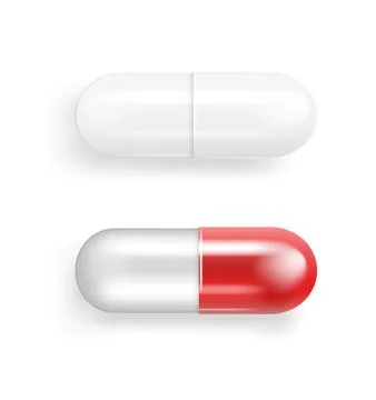 White Template Pills Capsules Stock Illustration