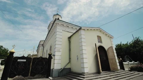 White temple and blue sky Stock Footage 130398533