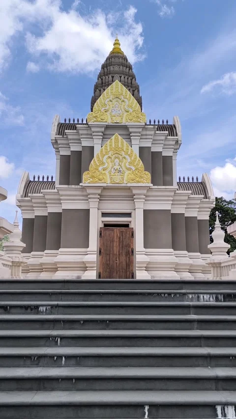 White temple at Chalong area Stock Footage 281713803