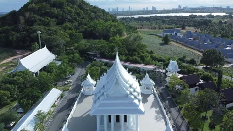 White temple in Pattaya Stock-Footage 244833280