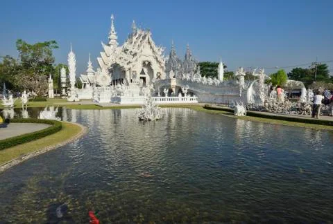 The White Temple Stock Photos