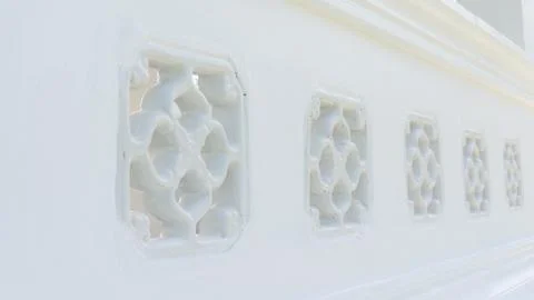White temple wall Stock Photos