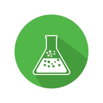 White test tube icon vector illustration on white color background Stock Illustration