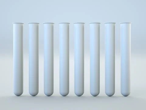 White test tubes on white background Stock Illustration