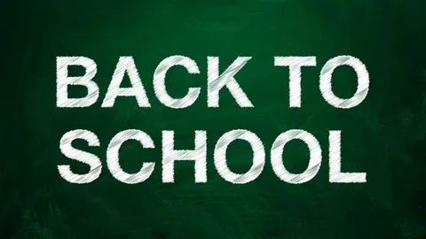 White text "Back to school." The effect of the scribble Stock Footage 77928108