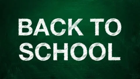 White text Back to school. The effect of the scribble Illustrazione stock