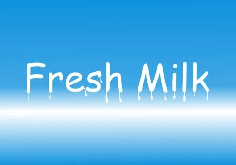 White text background Fresh milk illustration vector design. Stock Illustration