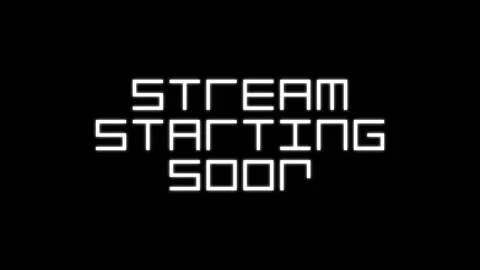 White Text on Black Background Digital Stream Starting Soon Announcement Stock Footage 306114103