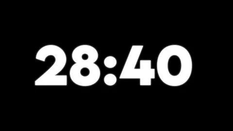 White Text Displaying 2840 on Black Background numbers Stock Illustration