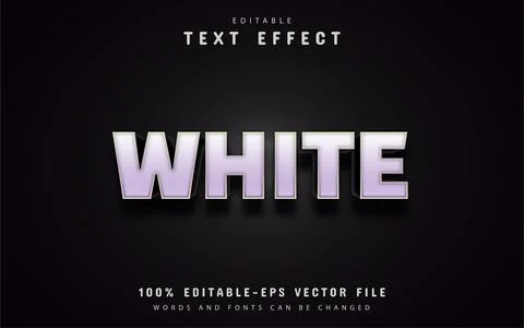 White text effect Stock Illustration