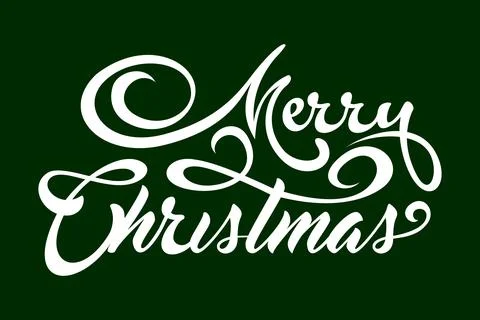 White text Marry Christmas Stock Illustration