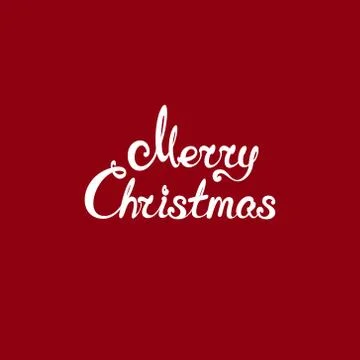 White Text Merry Christmas Stock Illustration