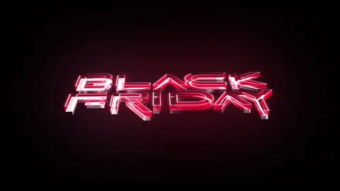 White text with red glow Black Friday on black background. Gaming Friday. T.. Stock Footage 283484095